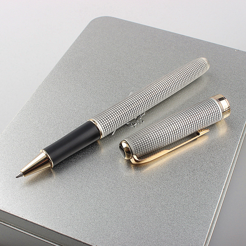 Visokokvalitetna JINHAO 75 roler olovka s uzorkom skulpture zlatno srebrna Uredski školski pribor TINTA OLOVKE NOVO