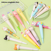 Minkštas mielas vienaragio katės gelio rašiklis „Kawaii“ raštinės reikmenys, mokykliniai reikmenys, dekompresinis kūrybingas saldus animacinis rašiklis