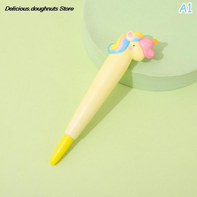 Minkštas mielas vienaragio katės gelio rašiklis „Kawaii“ raštinės reikmenys, mokykliniai reikmenys, dekompresinis kūrybingas saldus animacinis rašiklis