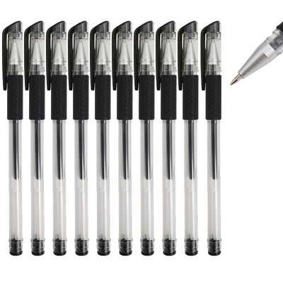 10 kom/set crna gel olovka za studentski ispit Uredski potpis prozirna olovka slatka stacionarna potrepština neutralna olovka 0,5 mm