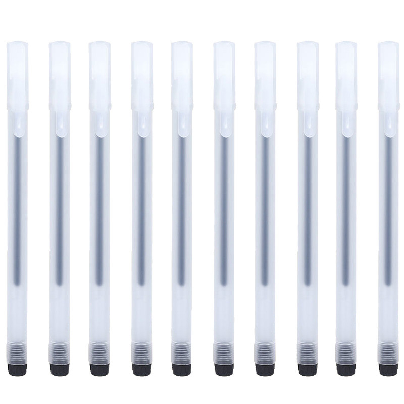 10 kom/set crna gel olovka za studentski ispit Uredski potpis prozirna olovka slatka stacionarna potrepština neutralna olovka 0,5 mm