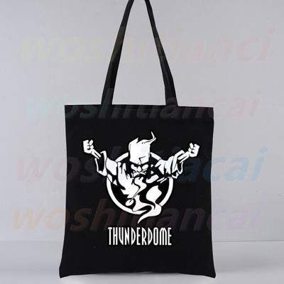 Geantă tote Thunderdome Cumpărături Design original Wizard Hardcore Black Genți de călătorie din pânză, unisex, pliabilă ecologică.