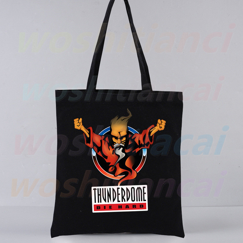 Geantă tote Thunderdome Cumpărături Design original Wizard Hardcore Black Genți de călătorie din pânză, unisex, pliabilă ecologică.