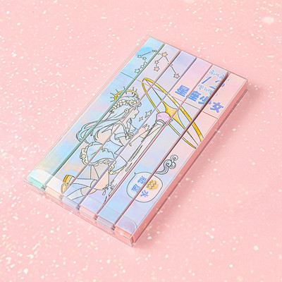 6 vienetų Lytwtw mielas Kawaii dvylikos mergaičių žvaigždynų paryškinimo įtaisas mokyklinių reikmenų dovana