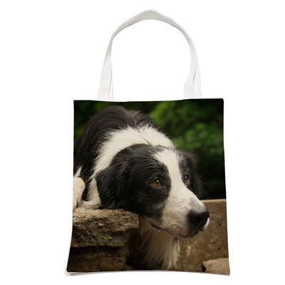 Ležerni pas, slatki škotski granični škotski ovčar, ženska torba za kupnju, modna torba za kućne ljubimce, životinje, torba na rame za studente, sklopiva za višekratnu upotrebu