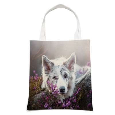 Ležerni pas, slatki škotski granični škotski ovčar, ženska torba za kupnju, modna torba za kućne ljubimce, životinje, torba na rame za studente, sklopiva za višekratnu upotrebu