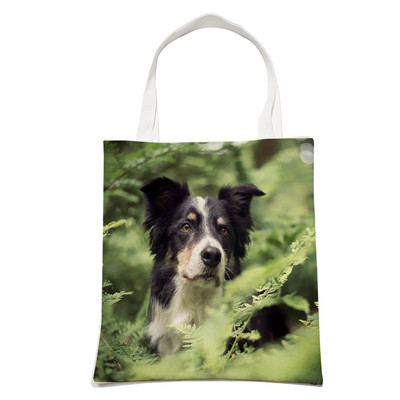 Ležerni pas, slatki škotski granični škotski ovčar, ženska torba za kupnju, modna torba za kućne ljubimce, životinje, torba na rame za studente, sklopiva za višekratnu upotrebu