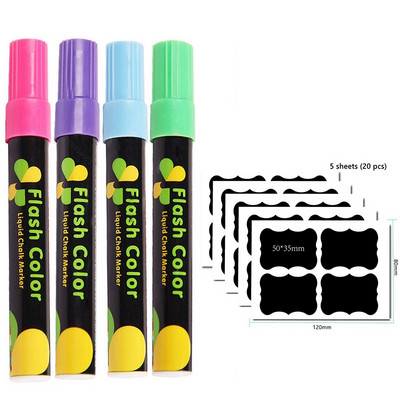 „Haile“ skysta kreida, ištrinama LED žymeklis, fluorescencinis žymeklis, piešinys, skirtas lentos reklamai lenta (3 * 6 mm)