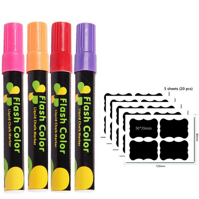 „Haile“ skysta kreida, ištrinama LED žymeklis, fluorescencinis žymeklis, piešinys, skirtas lentos reklamai lenta (3 * 6 mm)