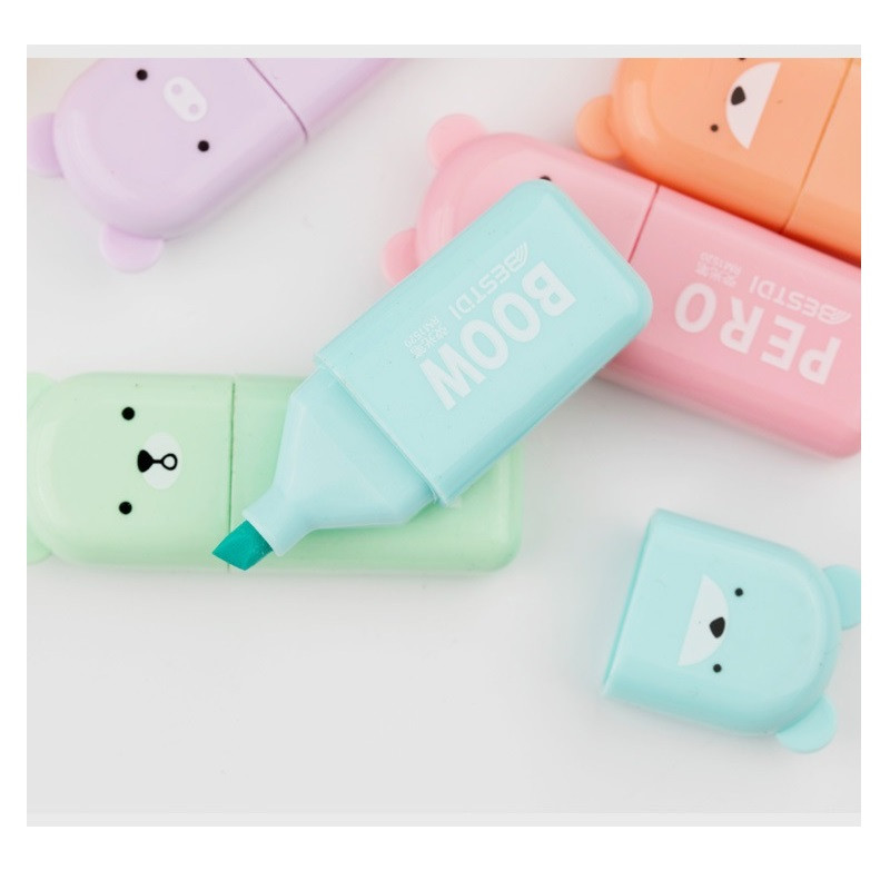 4/5/6kom crtanih medvjedića Set markera za označavanje boja 1-3 mm kosi vrh Spot Liner Alati za označavanje crteža Škola F283