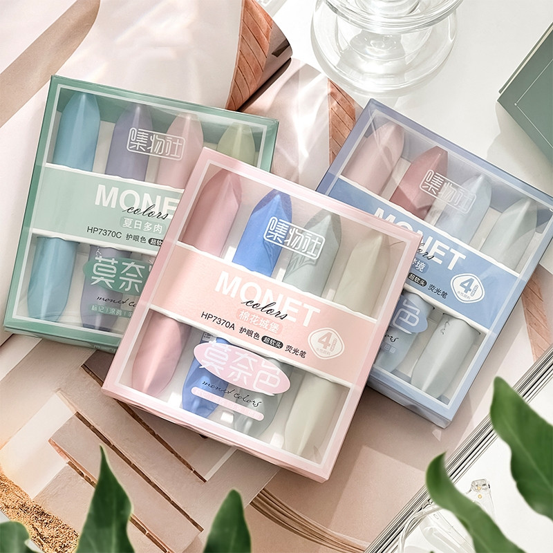 4 komada markera za označavanje boja Monet Dizajn ruža za usne Mekani vrh četke za crtanje Slikanje Uredski okvir Školski A7314