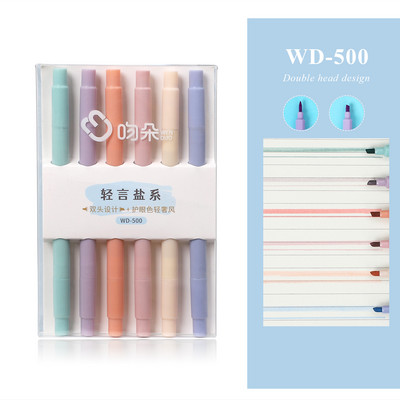 JIANWU 6kom/set Marker s mekim vrhom Kawaii marker olovka svijetle boje DIY Foto album Dnevnik Fluorescentna olovka Studentski pribor