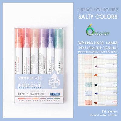 Andstal 6τμχ/Παρτίδα Morandi Σετ μαρκαδόρων 24 χρωμάτων Παστέλ Φλουό για Σχολικό Κείμενο Μαρκαδόροι Μίνι Μίνι Μαρκαδόροι με τσόχα