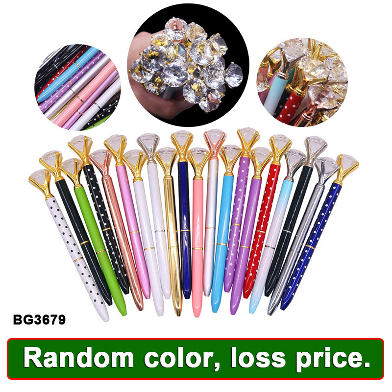 1 vnt. krištolo rašiklis Prabangus didelis deimantinis metalinis tušinukas Dovanų akcija studentams raštinės reikmenys biuro rašymo rašikliai.