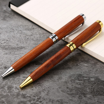 Νέο πολυτελές επαγγελματικό στυλό Rollerball Sign Pen Wood Rotate Ballpoint Pens For Student Gift Pen School Προμήθειες 03742