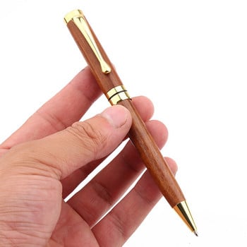 Νέο πολυτελές επαγγελματικό στυλό Rollerball Sign Pen Wood Rotate Ballpoint Pens For Student Gift Pen School Προμήθειες 03742