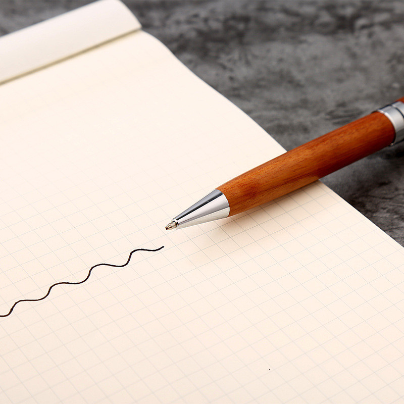 Nou de lux de afaceri Rollerball Pen Semn Pen Lemn Rotire pixuri cu bilă pentru student cadou stilou Rechizite de papetărie școlară 03742