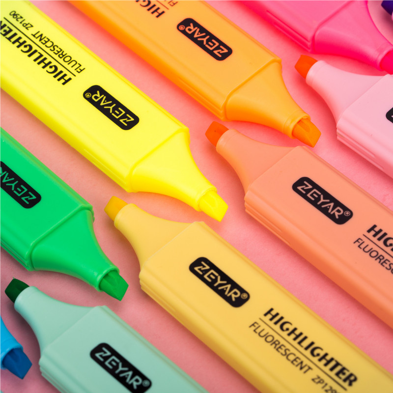 1 buc 18 culori Marker evidențiator Pigment pe bază de apă Pix de evidențiere cu un singur cap Papetărie Rechizite școlare de birou