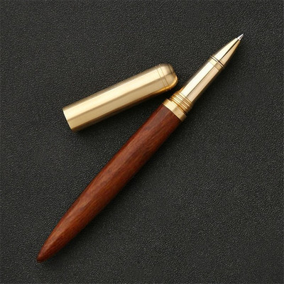 Visokokvalitetna crna luksuzna drvena kemijska olovka Poslovni darovi Kemijska olovka za pisanje Uredski školski pribor Pribor 03665