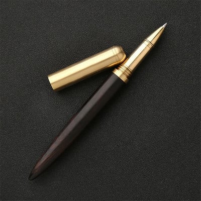 Visokokvalitetna crna luksuzna drvena kemijska olovka Poslovni darovi Kemijska olovka za pisanje Uredski školski pribor Pribor 03665