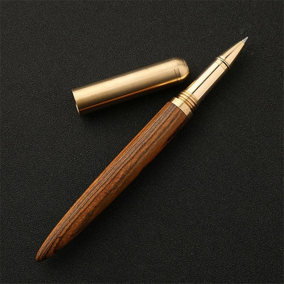 Visokokvalitetna crna luksuzna drvena kemijska olovka Poslovni darovi Kemijska olovka za pisanje Uredski školski pribor Pribor 03665