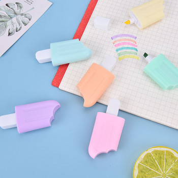 Гореща разпродажба 6 PCS Cute Kawaii Iscream Ice Cream Candy Color Highlighter Офис ученически пособия Подарък