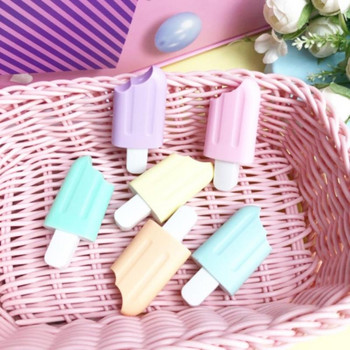 Гореща разпродажба 6 PCS Cute Kawaii Iscream Ice Cream Candy Color Highlighter Офис ученически пособия Подарък