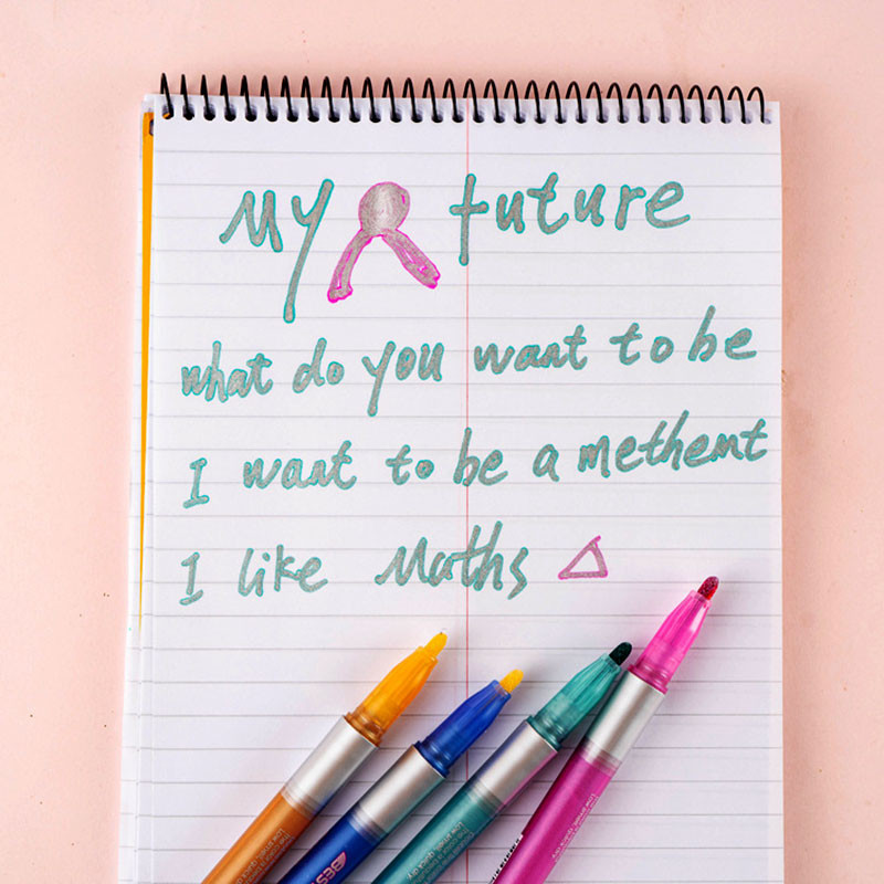 12-värviline kahejooneline piirjoonte markerpliiats DIY grafiti esiletõstja väljalõigete albumi jaoks päeviku plakatkaardi vigurmaal, joonistus