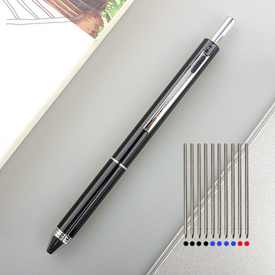 Pix multifuncțional din metal Caneta de lux 4 în 1 Pixuri cu bilă Creion 0,5 mm Instrument multifuncțional multifuncțional Multifuncțional