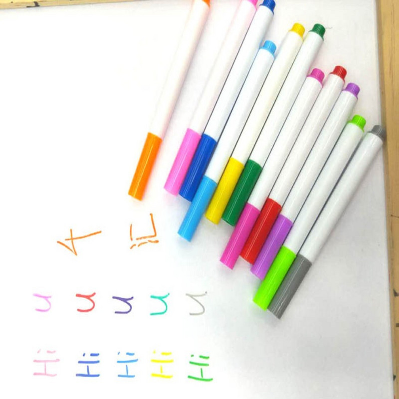 12 gab. Šķidrās krīta marķieru pildspalvas, ūdenī šķīstošas daudzkrāsainas marķieru pildspalvas, rakstāmdēlis, stikla logu māksla.