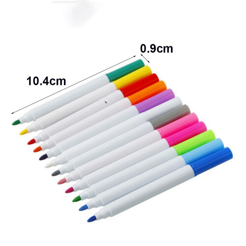 12 gab. Šķidrās krīta marķieru pildspalvas, ūdenī šķīstošas daudzkrāsainas marķieru pildspalvas, rakstāmdēlis, stikla logu māksla.