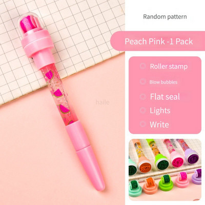 Haile 5 u 1 kemijska olovka s mjehurićima s pečatom Igračke olovke Liquid Motion mjehurićke olovke, smiješne kemijske olovke Školski DIY pribor