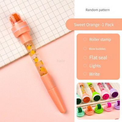 Haile 5 u 1 kemijska olovka s mjehurićima s pečatom Igračke olovke Liquid Motion mjehurićke olovke, smiješne kemijske olovke Školski DIY pribor