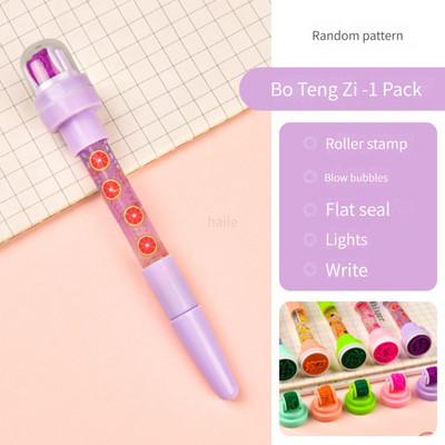 Haile 5 u 1 kemijska olovka s mjehurićima s pečatom Igračke olovke Liquid Motion mjehurićke olovke, smiješne kemijske olovke Školski DIY pribor