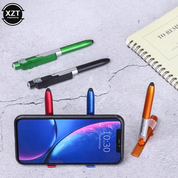 4 σε 1 Πτυσσόμενο στυλό με στυλό οθόνης Stylus Touch Universal Mini, χωρητικό στυλό πολλαπλών λειτουργιών με LED για βάση τηλεφώνου tablet