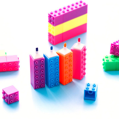 6kom Mini Building Block Pen Marker Boja Marker Pen Kreativno Crtanje Dječji Poklon Uredski Školski Likovni pribor H6201