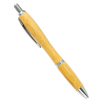 Σχεδιασμός μόδας Pure Bamboo Press Ballpoint Στυλό Business Men Writing Gift Stand Can Make brand Logo 0,5mm