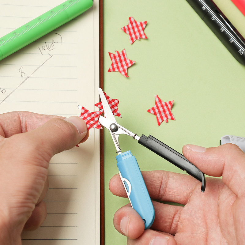 Daugiafunkciniai saldainiai spalvoti rašikliai Rašymo įrankis Tušinukas su sulankstoma žirklėmis, peiliu liniuote Biuro mokyklos raštinės reikmenys