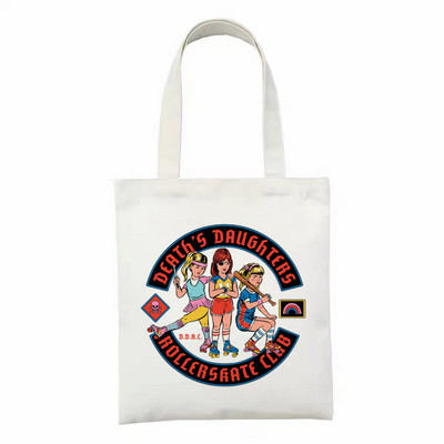 Γυναικεία πάνινη τσάντα αγορών Γυναικεία πάνινη τσάντα Satan Devil Cat Eco Handbag Tote Επαναχρησιμοποιήσιμη Τσάντες αγορών παντοπωλείου Φοιτητική τσάντα βιβλίου