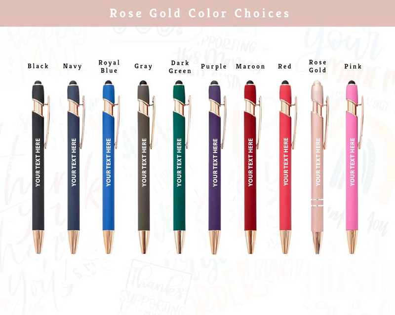 Prilagođene vjenčane kemijske olovke od ružičastog zlata Školski pribor Smiješni uredski pribor Personalizirane poslovne olovke
