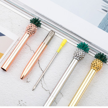 1 Pieces Lytwtw\'s Cute Metal Pineapple Ballpoint Pen Interesting Ballpoint Pen School Stationery Σχολική προμήθειες γραφείου