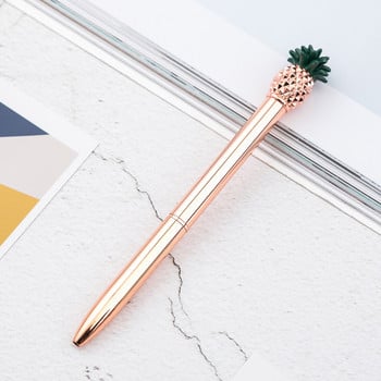 1 Pieces Lytwtw\'s Cute Metal Pineapple Ballpoint Pen Interesting Ballpoint Pen School Stationery Σχολική προμήθειες γραφείου