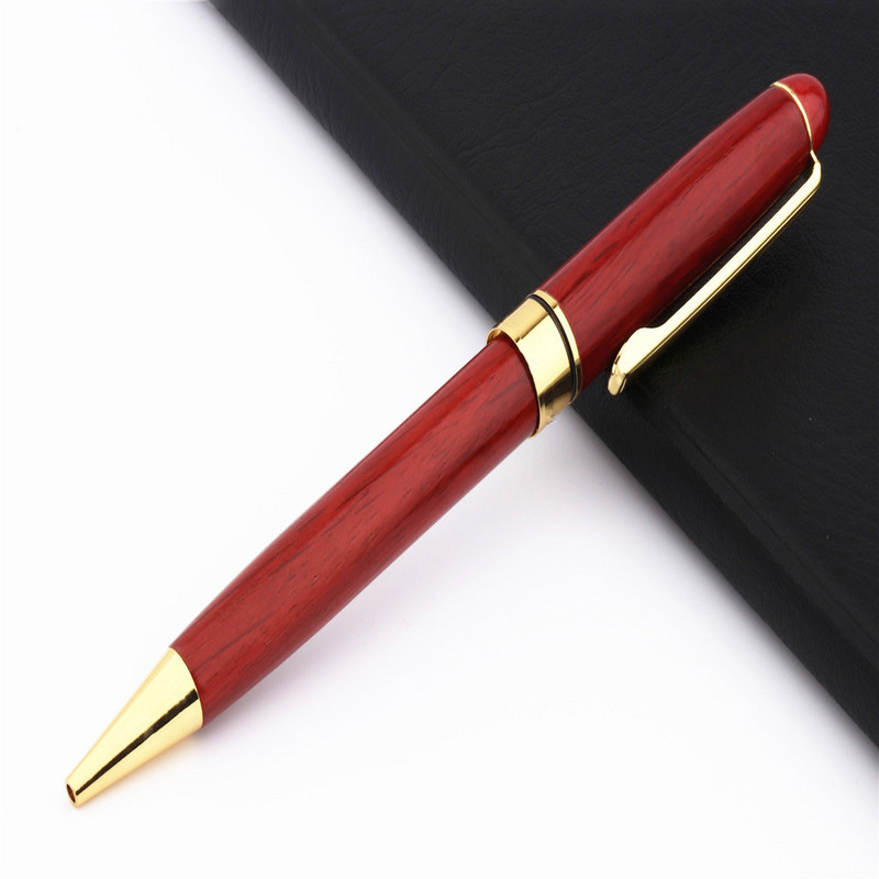 Luksuzna kvaliteta Crvena Drvena dopisnica studenti Poslovni ured Kemijska olovka srednjeg vrha Novo