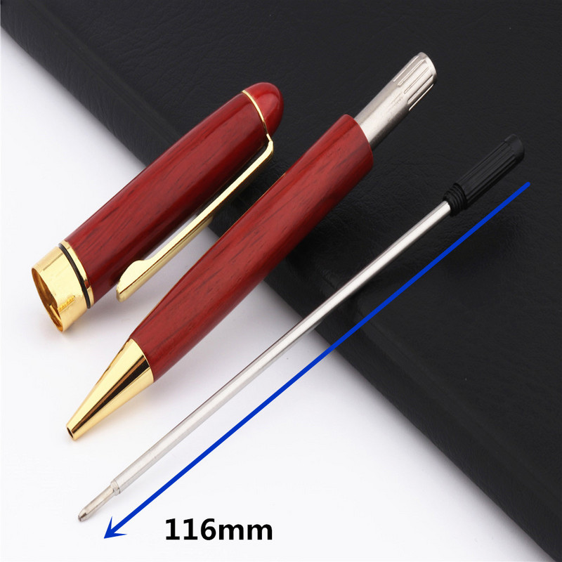 Luksuzna kvaliteta Crvena Drvena dopisnica studenti Poslovni ured Kemijska olovka srednjeg vrha Novo