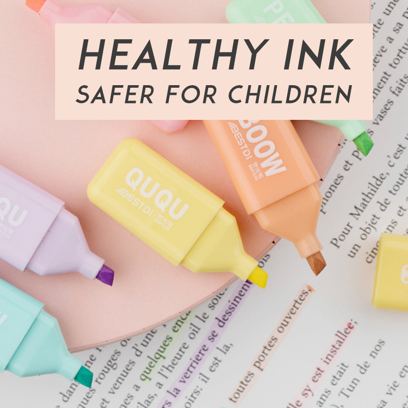 Mini slatki miš Macarone Fluorescentna olovka Set Četiri boje Pet boja Šest boja Svijetle boje Studentski marker za njegu očiju Pribor za pisanje