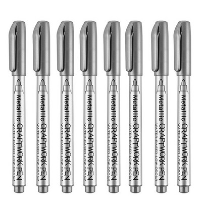 Χρυσά ασημένια στυλό 1,5 mm μαρκαδόροι με βάση το νερό για ζωγραφική βράχου, πέτρα, κεραμικά, μέταλλο, γυαλί, ξύλο, ύφασμα, καμβάς