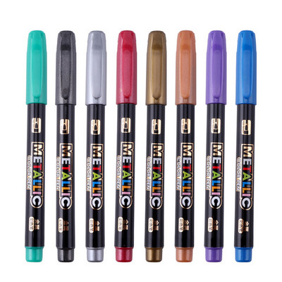 Χρυσά ασημένια στυλό 1,5 mm μαρκαδόροι με βάση το νερό για ζωγραφική βράχου, πέτρα, κεραμικά, μέταλλο, γυαλί, ξύλο, ύφασμα, καμβάς