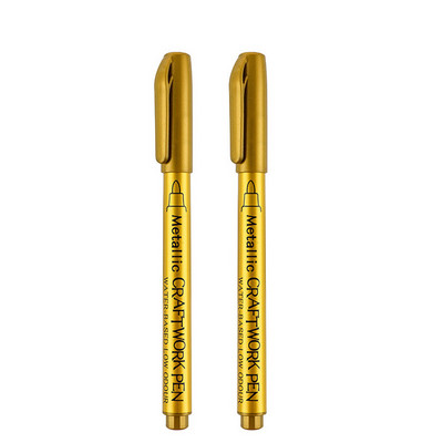 Χρυσά ασημένια στυλό 1,5 mm μαρκαδόροι με βάση το νερό για ζωγραφική βράχου, πέτρα, κεραμικά, μέταλλο, γυαλί, ξύλο, ύφασμα, καμβάς