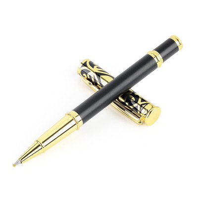 Retro šuplji cvijet, metal, srednja 0,5 mm kemijska olovka, zlatne kopče, olovke, loptice za školsko-učeničko uredsko i poslovno pisanje.