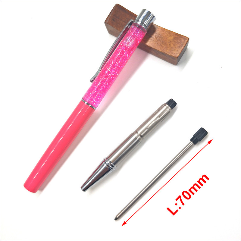 Yushun Creatively Luxury Ballpoint pen with gift box flow oil crystal Zlatna folija Metal Bakar šareni visokokvalitetni zlatni prah